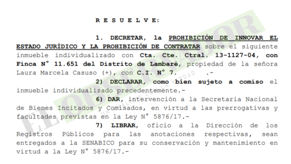 Blindan otro inmueble que formaría parte del esquema de lavado de dinero de Jarvis, a nombre de la Abg. Laura Casuso