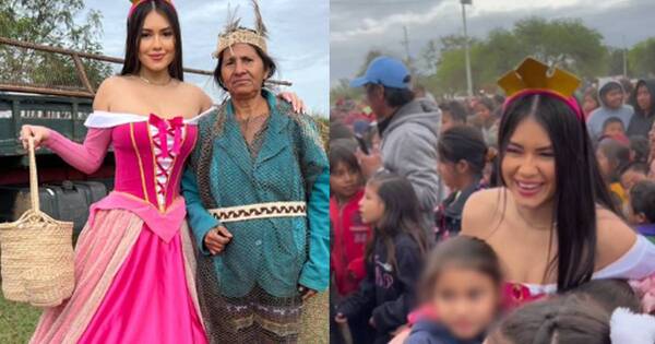 La Nación / ¿El hada madrina paraguaya? Laurys Dyva festejó en Día del Niño en el Chaco