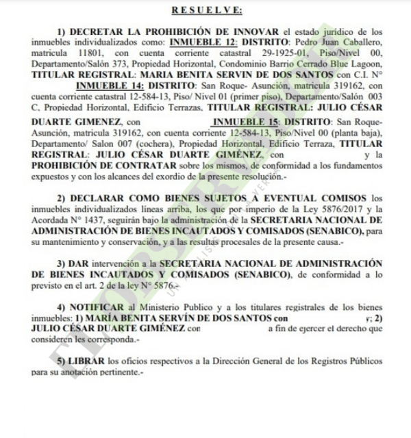 Bienes de Miguel Servín son declarados como sujetos a comiso