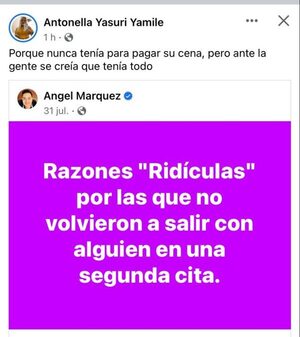 Yasuri escrachó a un "chuli" que le hizo pagar la cena - Teleshow