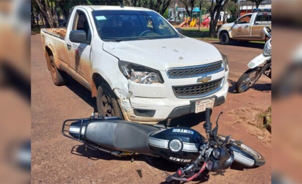 Camioneta de la Municipalidad involucrada en accidente