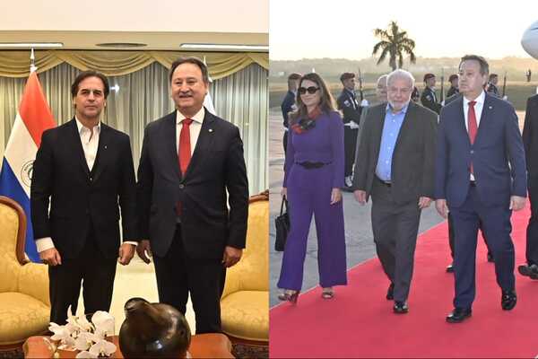 Lula Da Silva y Luis Lacalle ya se encuentran en territorio paraguayo