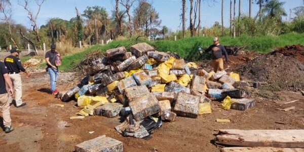 Incineran más de 6.000 kilos de marihuana en Ciudad del Este