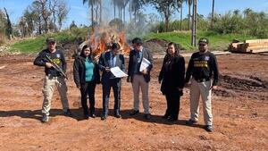 Incineran más de 6 toneladas de marihuana incautadas en reserva de Itaipu Binacional - La Clave