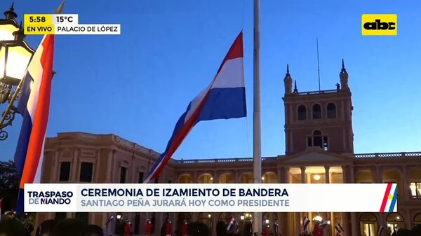 Traspaso de mando: Ceremonia de Izamiento de la bandera - ABC Noticias - ABC Color