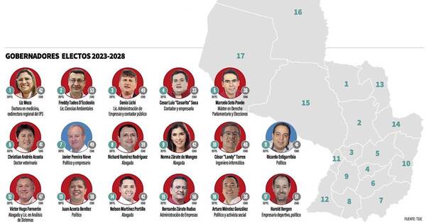 La Nación / Asumen gobernadores con el firme compromiso de apoyo del Ejecutivo
