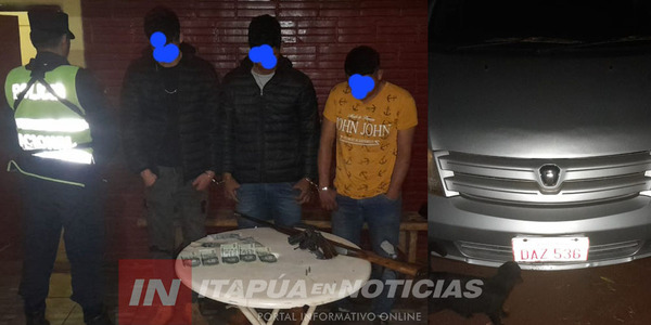 CIRCULABAN FUERTEMENTE ARMADOS Y FUERON DETENIDOS POR LA POLICÍA - Itapúa Noticias