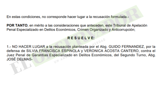 Confirman a juez en caso por desvío de fondos de la Municipalidad de Valenzuela