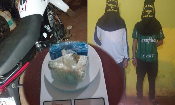 Dos detenidos con droga en Minga Guazú