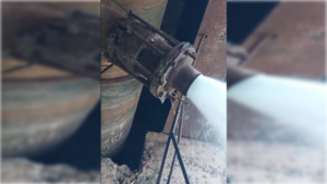 [VIDEO] ¡El colmo! Intentaron robar válvula de la Essap y oikomi fuga de agua