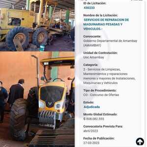 80% de las maquinarias Gubernamentales fuera de Servicio, dice Gobernador entrante