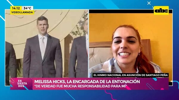 Video: Meli Hicks fue elegida para entonar el himno en la asunción de Santiago Peña - Ensiestados - ABC Color