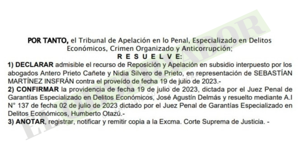 Cámara confirma imputación en causa de Miguel Prieto