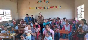 Zulma Acevedo compartió con los peques de varias comunidades rurales