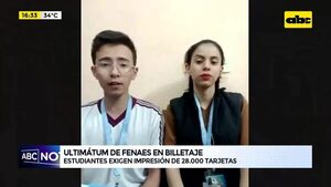 Video: ultimátum de Fenaes en billetaje  - ABC Noticias - ABC Color
