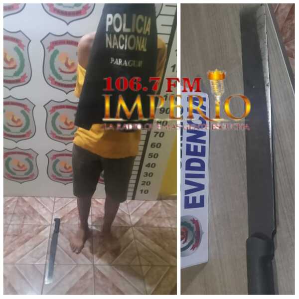 Policía detiene a un hombre por herir con machetillo a una mujer y a un menor de 13 años - Radio Imperio 106.7 FM