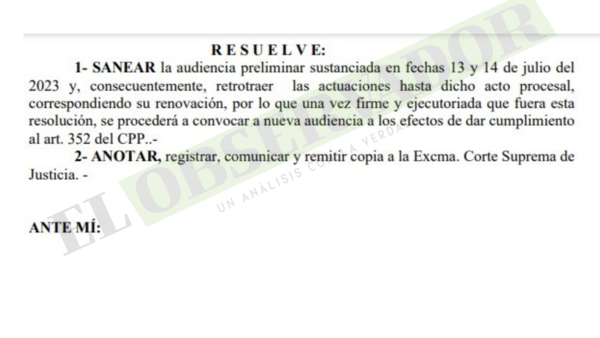 “Tapabocas de oro”: Resuelven nueva preliminar para Melgarejo y demás acusados