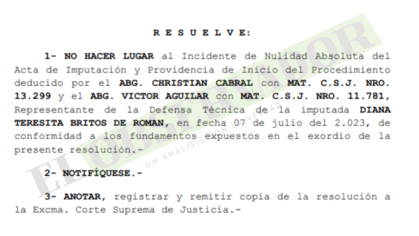 Confirman imputación a representante de Mocipar