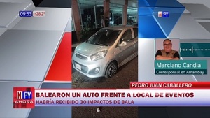 Rociaron a balazos a un coche en PJC - Noticias Paraguay
