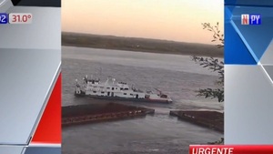 Barcazas chocaron contra el yate presidencial en Ita Pytã Punta - Noticias Paraguay