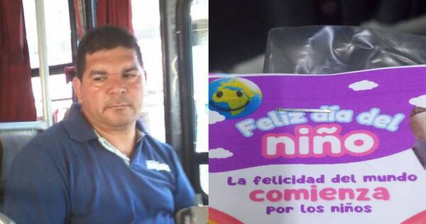 La Nación / Viral: chofer de colectivo obsequió golosinas a los peques por su día
