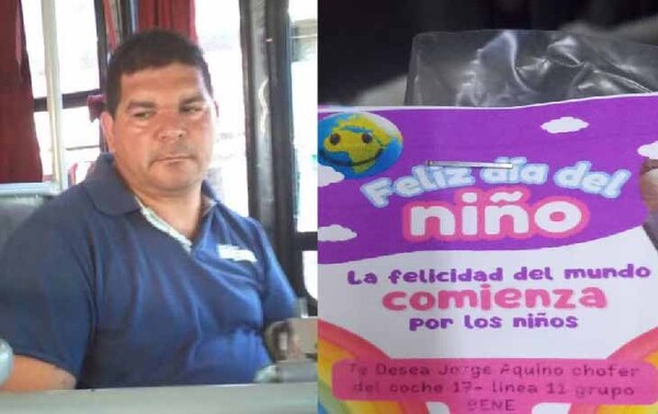 Chofer de colectivo obsequió golosinas a los peques por su día – Prensa 5