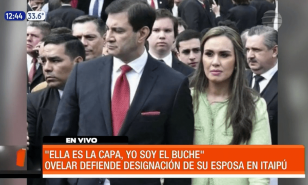 "Beto" Ovelar defiende a su esposa reubicada en Itaipú | Telefuturo