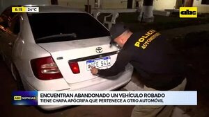 Video: Encuentran abandonado un vehículo robado  - ABC Noticias - ABC Color