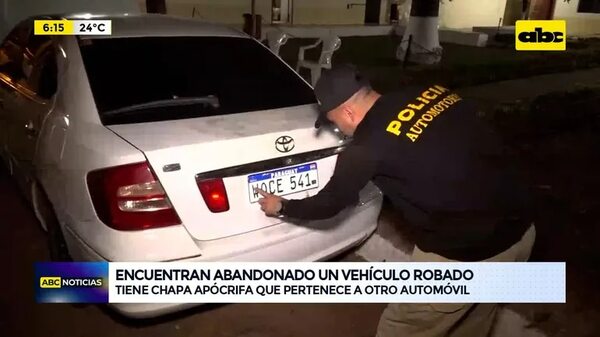 Video: Encuentran abandonado un vehículo robado - ABC Noticias - ABC Color