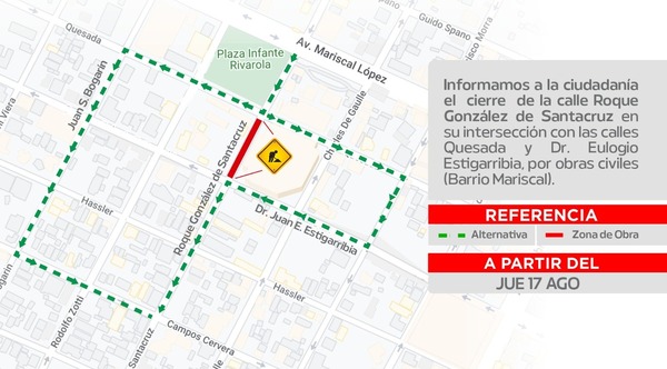 Diario HOY | Cierre de calle por obras de Shopping Mariscal será por dos meses