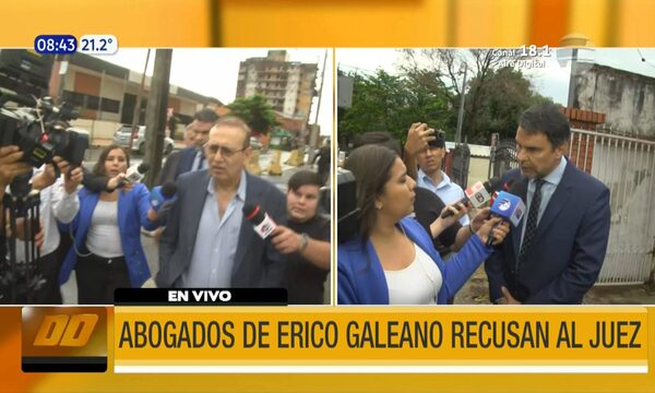 Erico Galeano recusó a juez y se suspendió su audiencia de imposición de medidas | Telefuturo