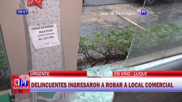 Malvivientes robaron un comercio en Luque - Noticias Paraguay