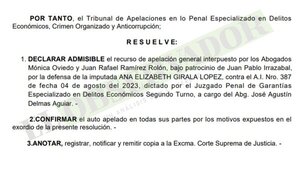 Cámara confirma negativa a permiso especial solicitado por acusada fiscal Ana Girala