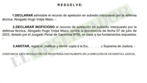 Tribunal declara como inoficiosa la reposición de Patricia Samudio por preclusión