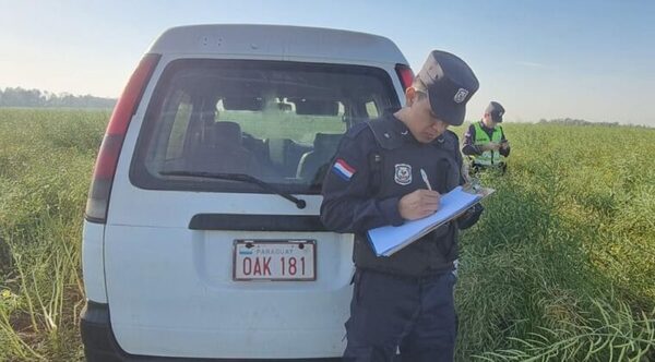 Minga Guazú: abandonan furgoneta robada en un asalto con toma de rehenes