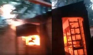 ¡Fuego! En medio de la tormenta, un feroz rayo habría producido un incendio