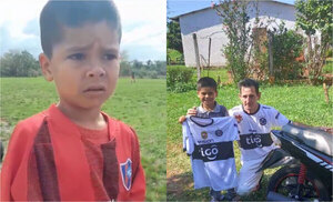 Versus / Final feliz: Niño que se hizo viral en Tik Tok ya tiene su camiseta de Olimpia