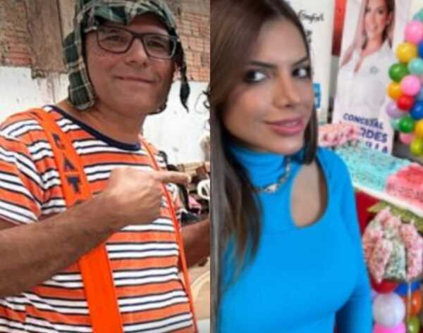 Malou festejó el día del niño con Ricardo Villalba como "El Chavo del 8"