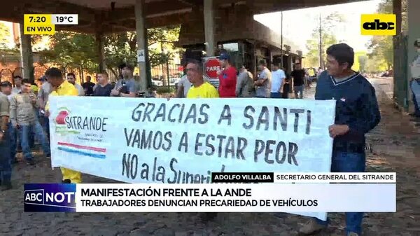 Video: Manifestación frente a la ANDE - ABC Noticias - ABC Color