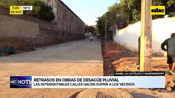 Video: Retrasos en obras de desagüe pluvial - ABC Noticias - ABC Color