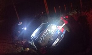 TOMÁS ROMERO PEREIRA: VOLCÓ SU AUTO EN UNA CUENTA Y LO ABANDONÓ