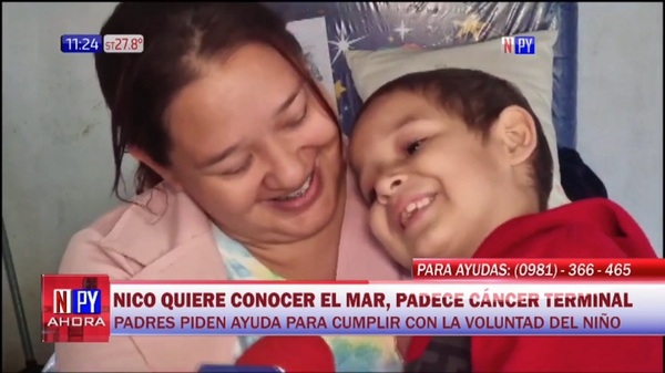 Niño con cáncer terminal sueña con conocer el mar - Noticias Paraguay