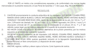 Decretan prisión preventiva para policías para imputados por robo y privación de libertad