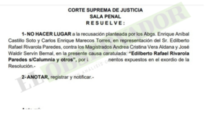 Sala Penal no hace lugar a recusación de jueces en causa AMIPS