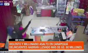 Violento y millonario asalto en Carapeguá | Telefuturo