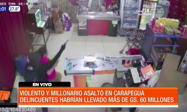 Violento y millonario asalto en Carapeguá | Telefuturo