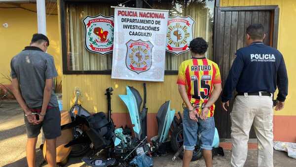 Dos sospechosos de robo y desarme de motocicleta, aprehendidos en Caaguazú
