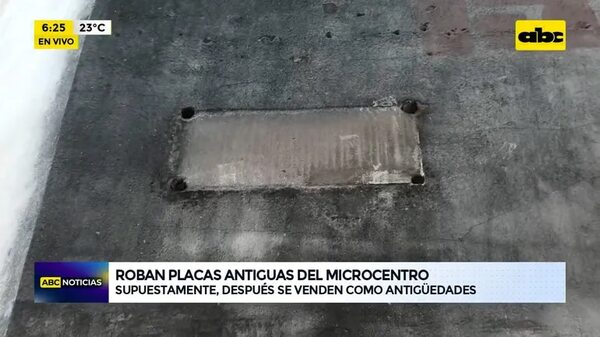 Video: Roban placas antiguas del Microcentro - ABC Noticias - ABC Color