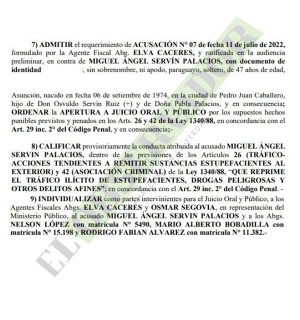 Miguel “Celular” Servín enfrentará juicio por tráfico y asociación criminal
