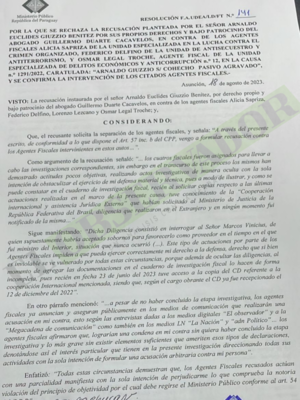 Fiscalía confirma a fiscales en causa al exministro Arnaldo Giuzzio